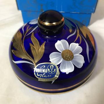 蓋付き容器 チェコ ボヘミアン キャンディボックス