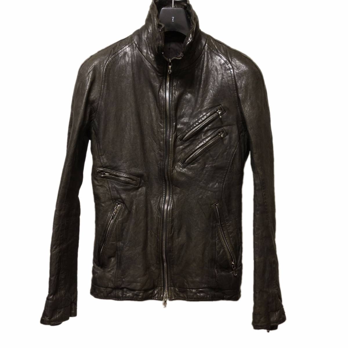 Julius ユリウス 名作 09MW ジャットネック ライダース ジャケット 1 S 