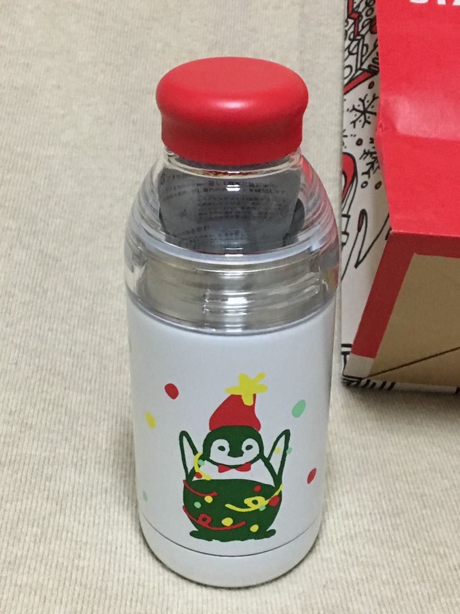 スタバ ◆ Starbucks ホリデー2017ダブルウォールステンレスウォーターボトルペンギン 355ml ◆ 完売