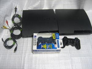 k1205:PS3（動作品）2台+非純正コントローラ2こ まとめて 【公式