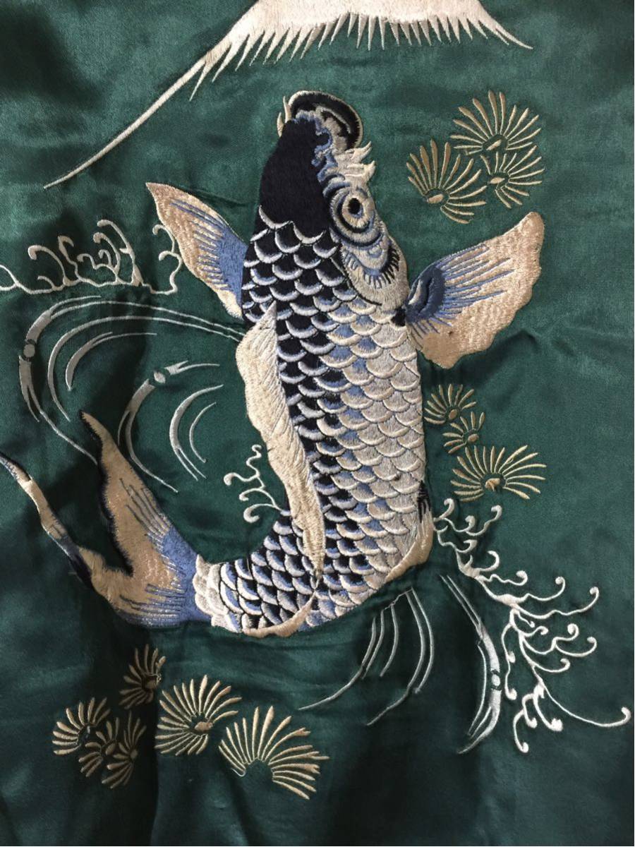 百花繚乱 ☆激レア☆百花繚乱・鯉・富士日本和柄刺繍・スカジャン
