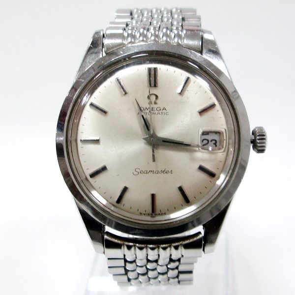 1円～オメガ　シーマスター　メンズ　自動巻き　シルバー文字盤☆0306