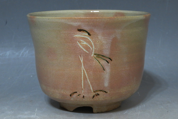 茶道具 | 立鶴 筒茶碗 御本本手立鶴茶碗 ごほんほんて