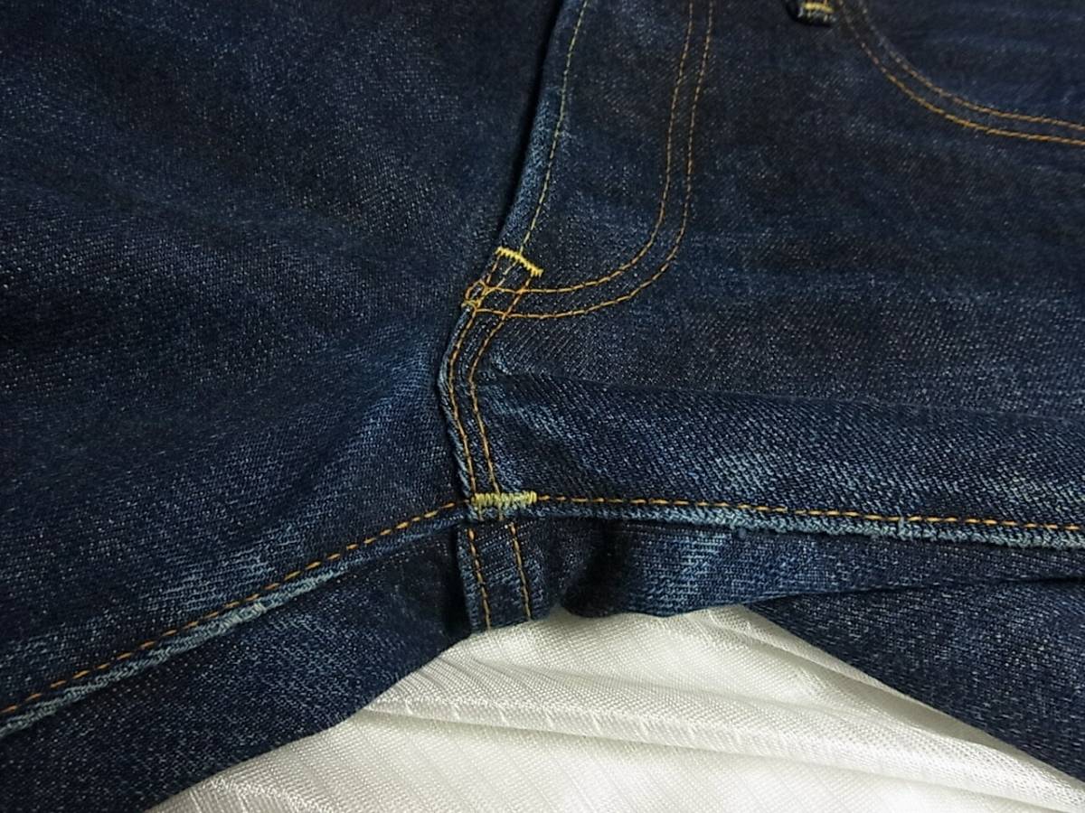 W32 旧ドゥニーム 805XX SHINS製 デニムパンツ 革パッチ