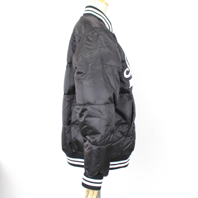 m2697 本物 16AW supreme Script Varsity Puffy Jacket サイズ M 黒