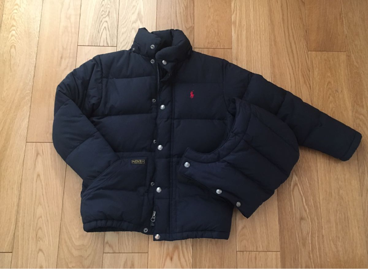 ラルフローレン ダウンジャケット コート 120 130 8歳 Sサイズ ネイビー
