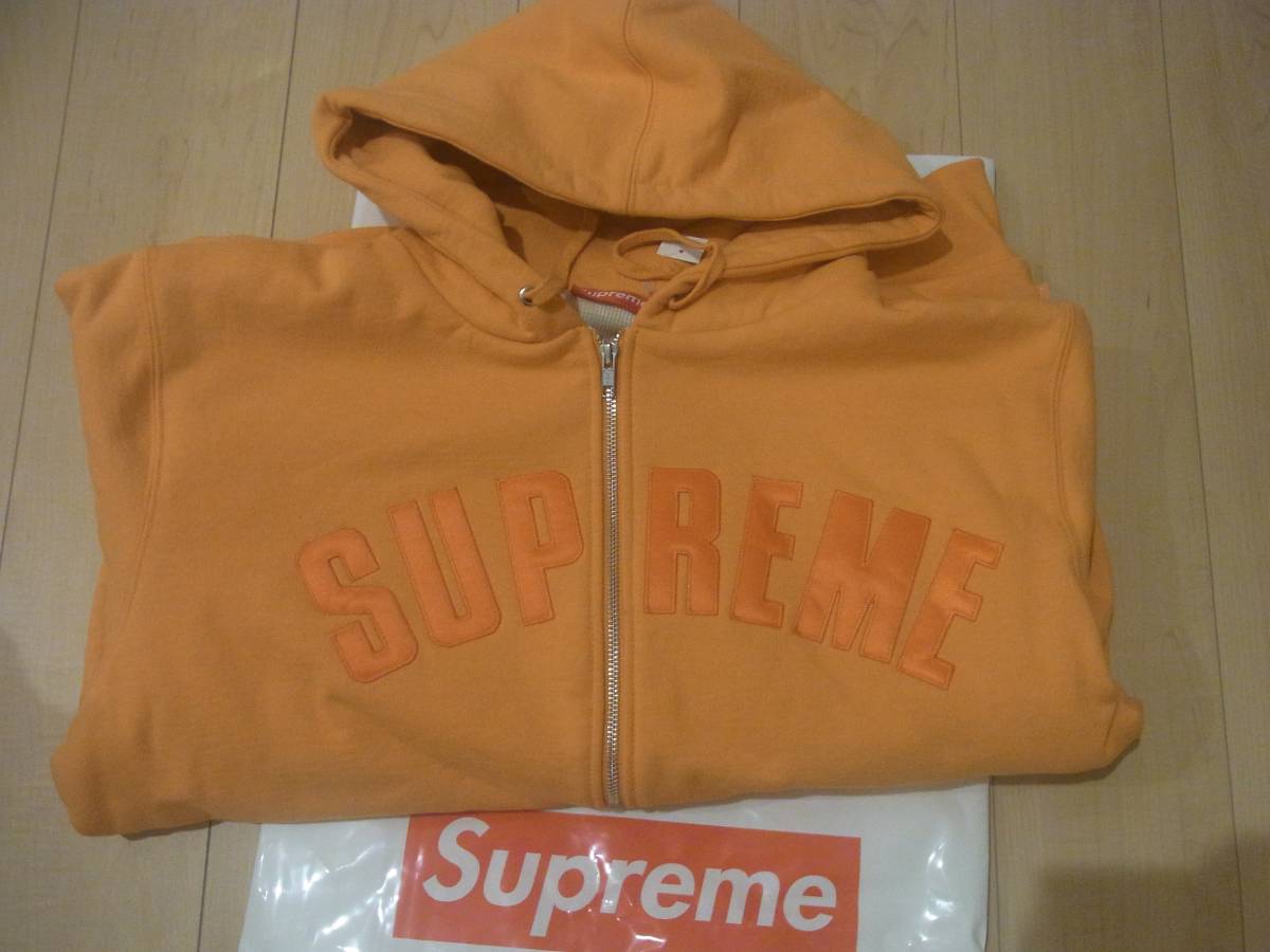 Supreme Arc Logo Thermal Zip Up Sweatshirt Bright orange XL 