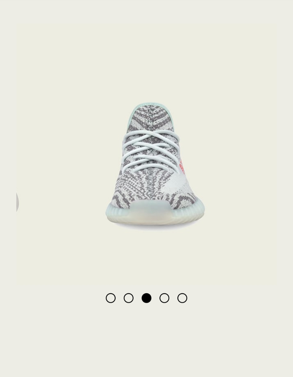 25.5cm YEEZY BOOST 350 V2 アディダス イージーブースト 白 BLUE TINT 