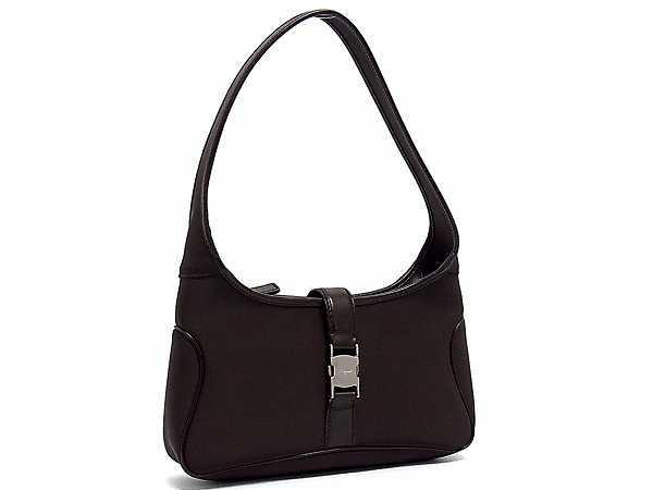 1円 ■極美品■ Salvatore Ferragamo サルヴァトーレ・フェラガモ ロゴ ナイロンキャンバス ワンショルダーバッグ ブラウン H533R