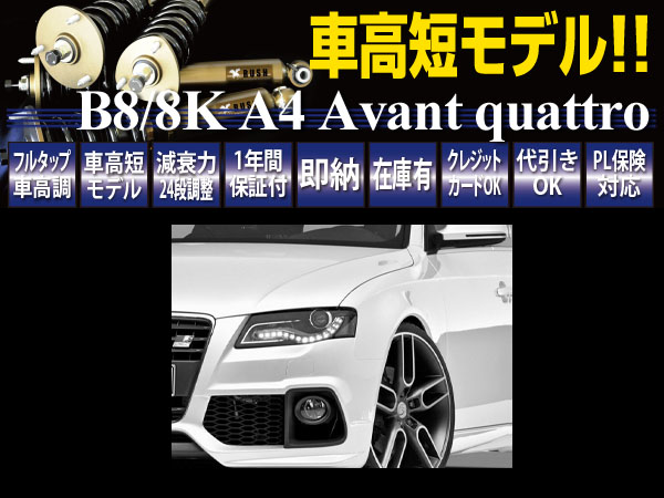 RUSH ラッシュ IMPORT CLASS ダンパー 車高調キット アウディ A4(B8 RUSH ラッシュ IMPORT CLASS ダンパー 車高調キット アウディ A4(B8