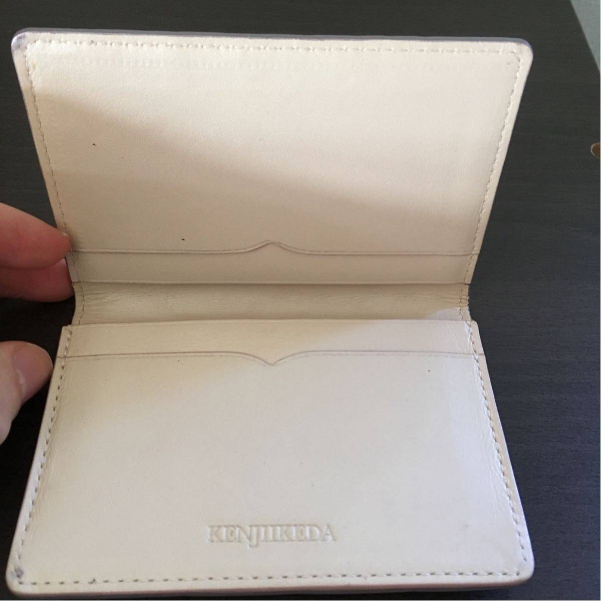 極上品 ケンジイケダ KENJIIKEDA クロコダイル 名刺入れ からし色 池田