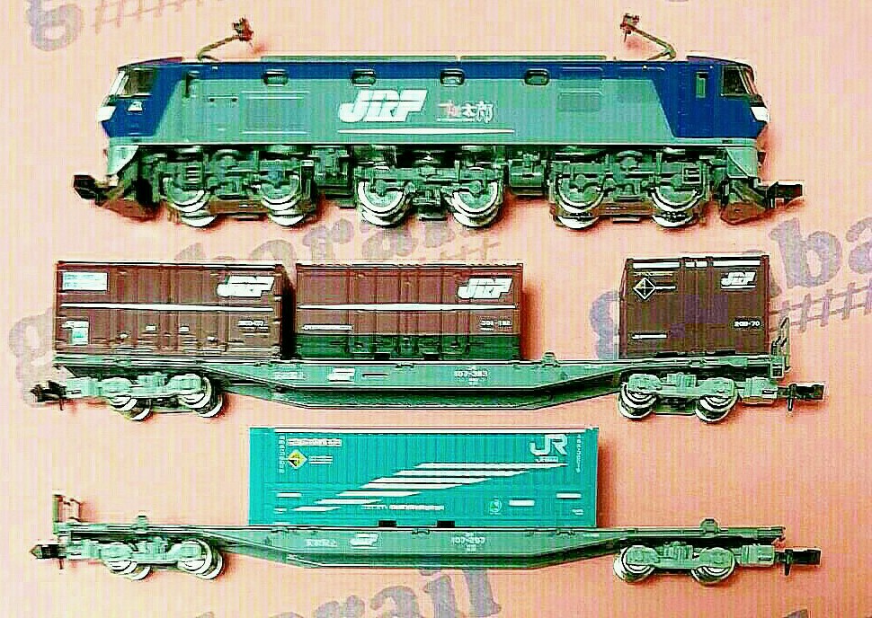 金券OK！☆EF210 桃太郎＋コキ107貨物列車 3両組み・コンテナ