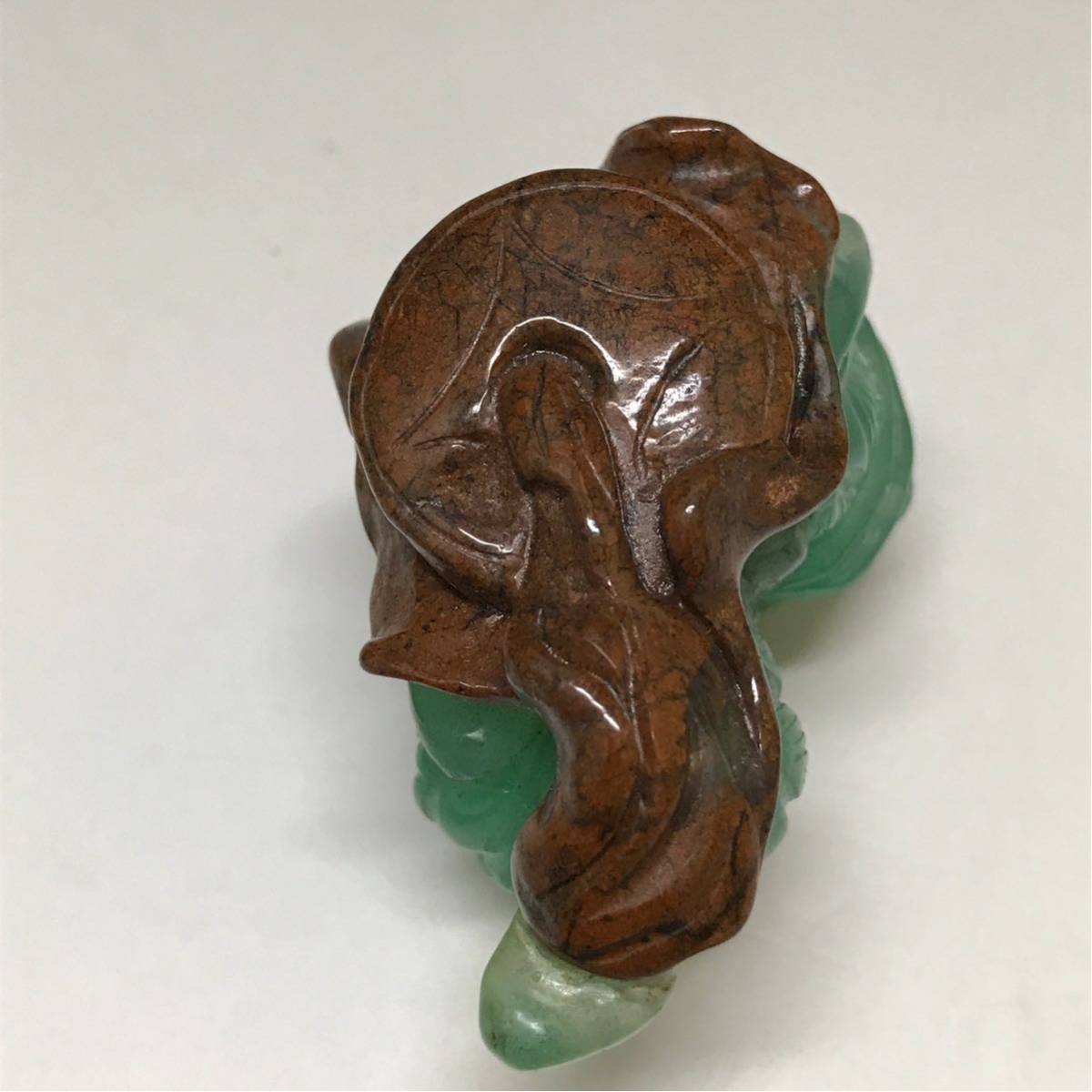 Yahoo!オークション 【騰】中国美術◇時代物◇天然翡翠彫獅子置物 台座