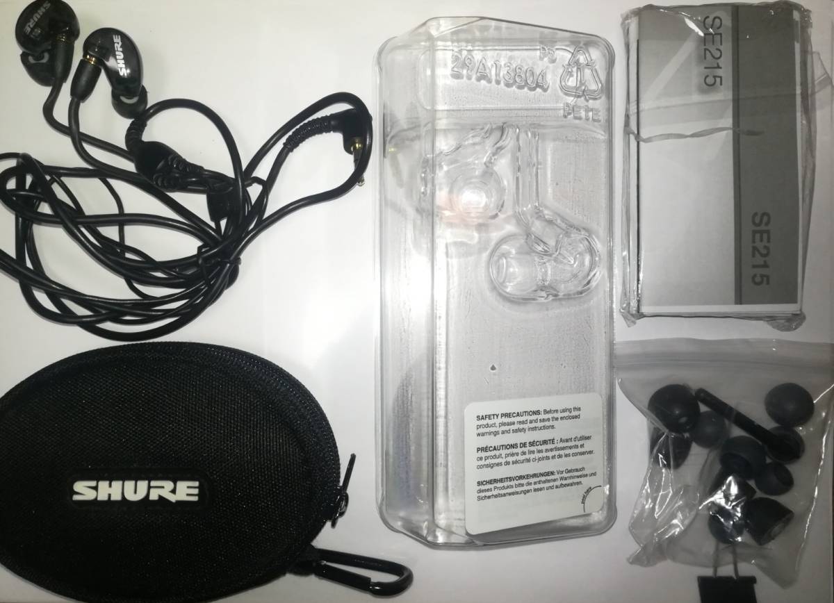 SHURE SE215 シュア 高遮音性 イヤホン ブラック