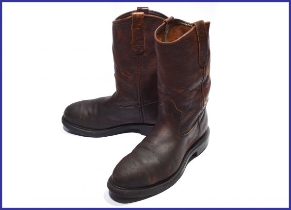 USA製★レッドウィングRed Wing★スチールトゥ/2413-11/重厚本革/ペコスブーツ/26.0暗茶◆-n15