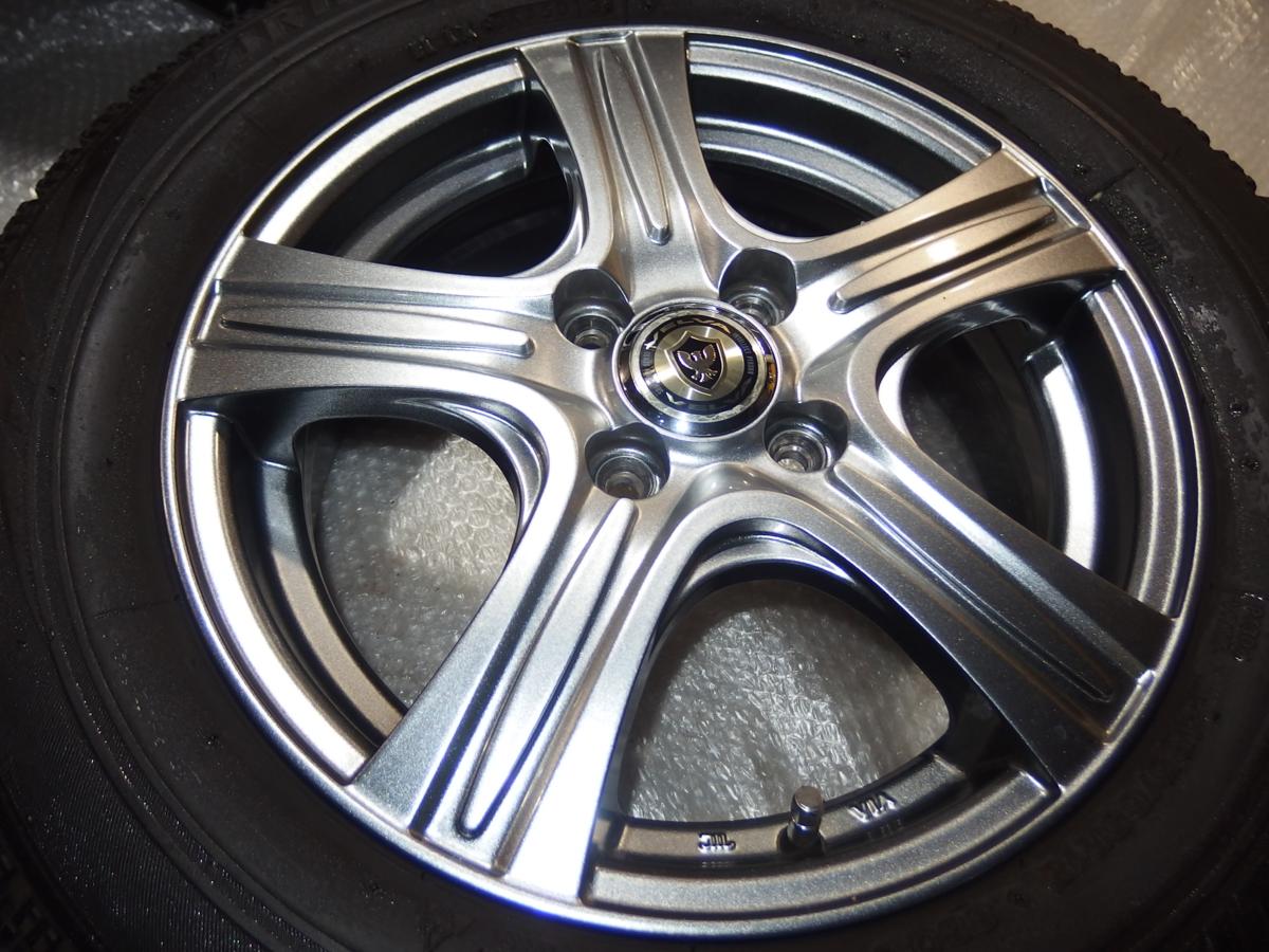 Weds VELVA15インチアルミホイール+スタッドレスタイヤ付き4本185/65R15 15x5.5j+50 4H-100 BS VRX ホンダ　フリード等に
