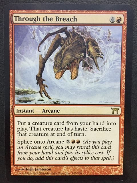 MTG 裂け目の突破/Through the Breach foil 日本語版 神河物語 CHK 美