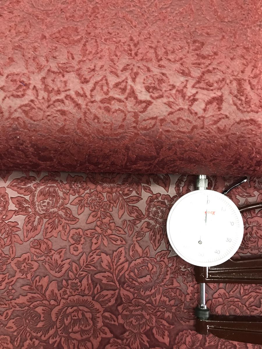 146◇ピッグヌメ ソフト革 花柄型押し ボルドー2枚 計130ds 1.0㎜☆格安