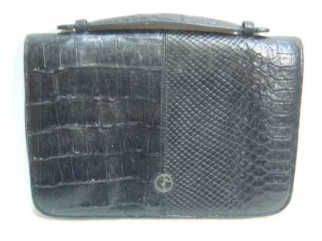 Giorgio Armani ジョルジオ アルマーニ】パイソン カードケース 名刺