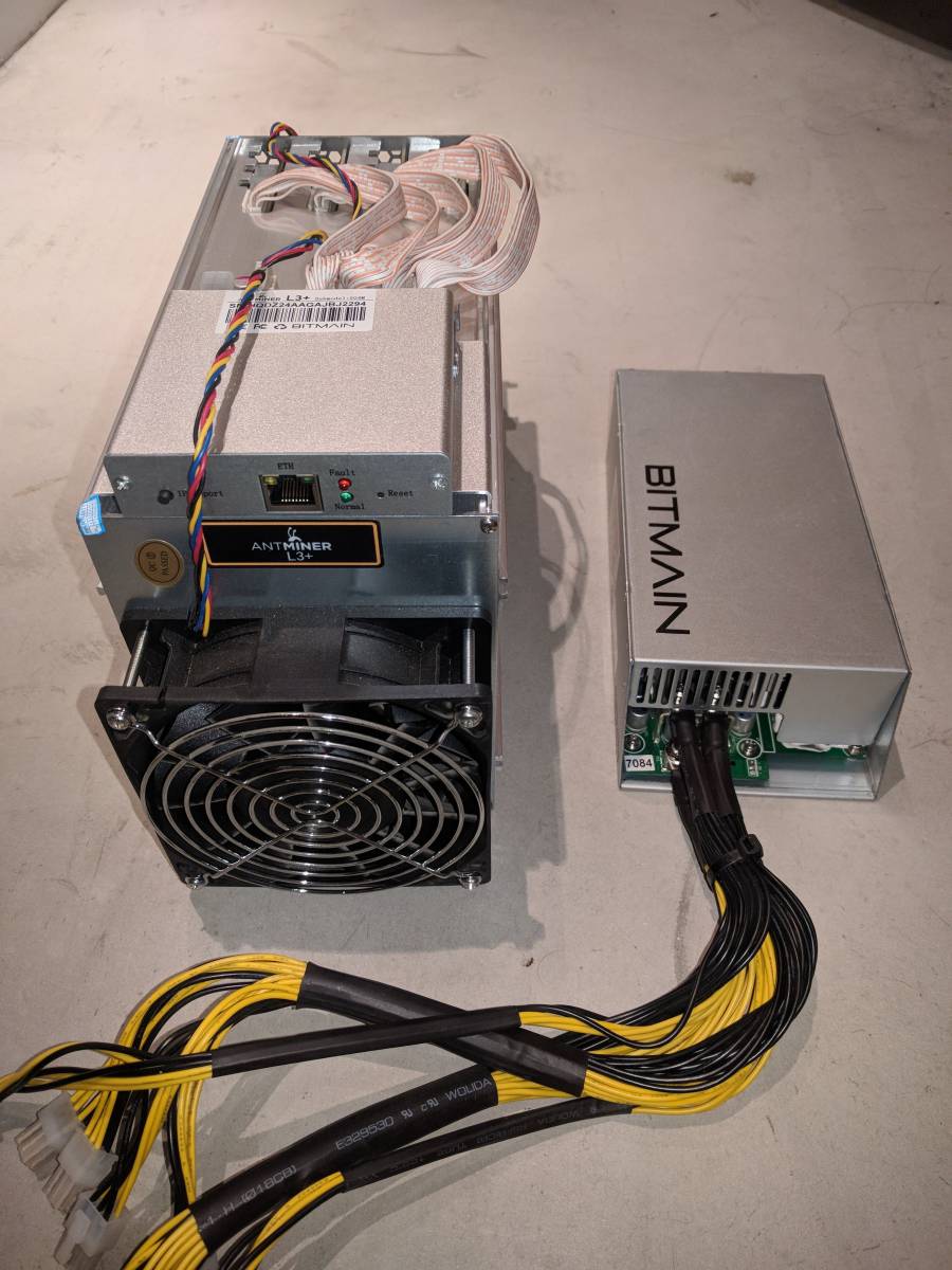 11月下旬バッチ】Bitmain社製 ASIC Antminer L3+ 電源付【即納】 L3+