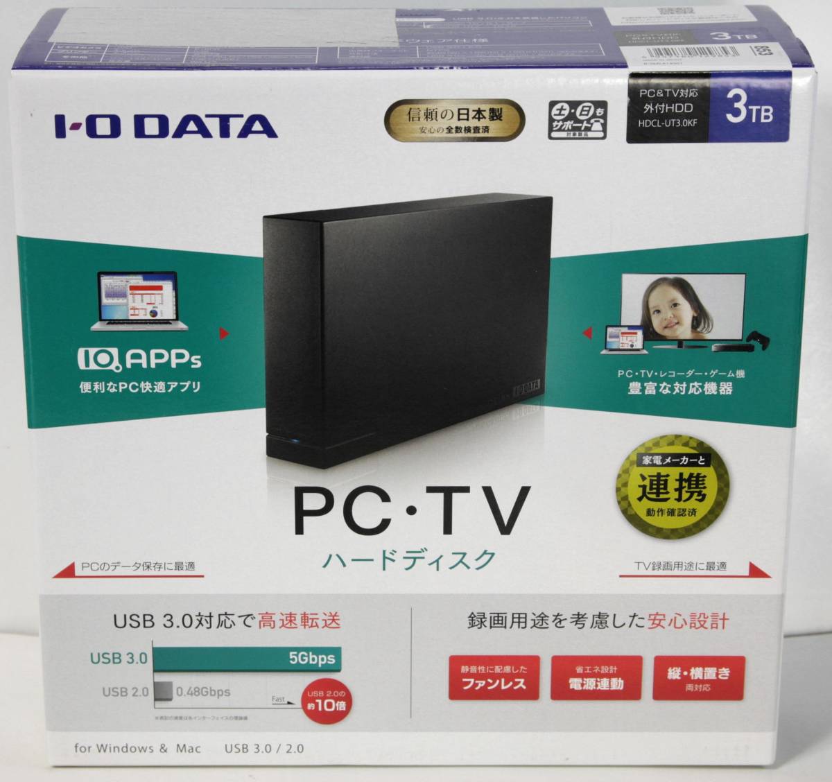 ♪I・O DATA USB3.0対応 HDCL-UT3.0KF 3TB アイ・オー・データ機器 USB