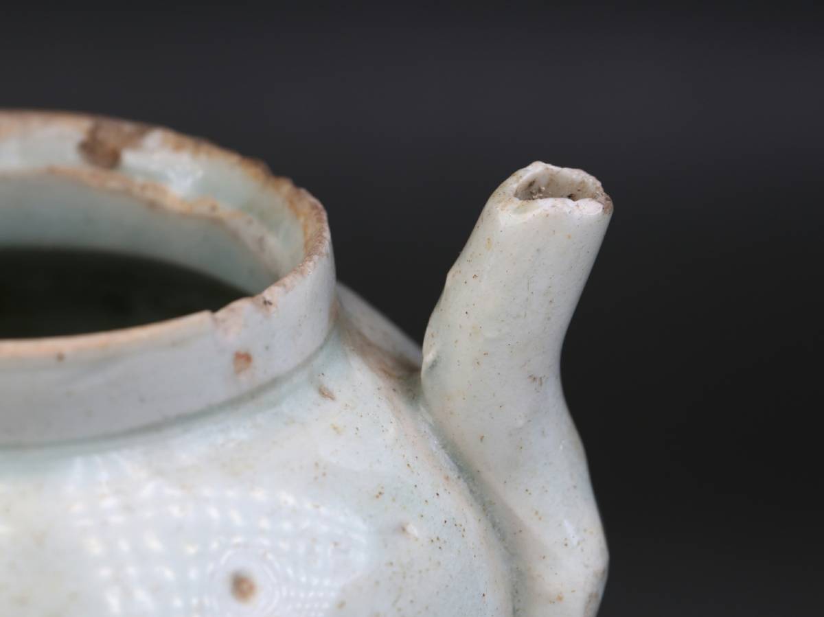 1712C30108】中国古董品 宋 時代唐物 湖田窯 水壺 やかん 執壺 茶壺