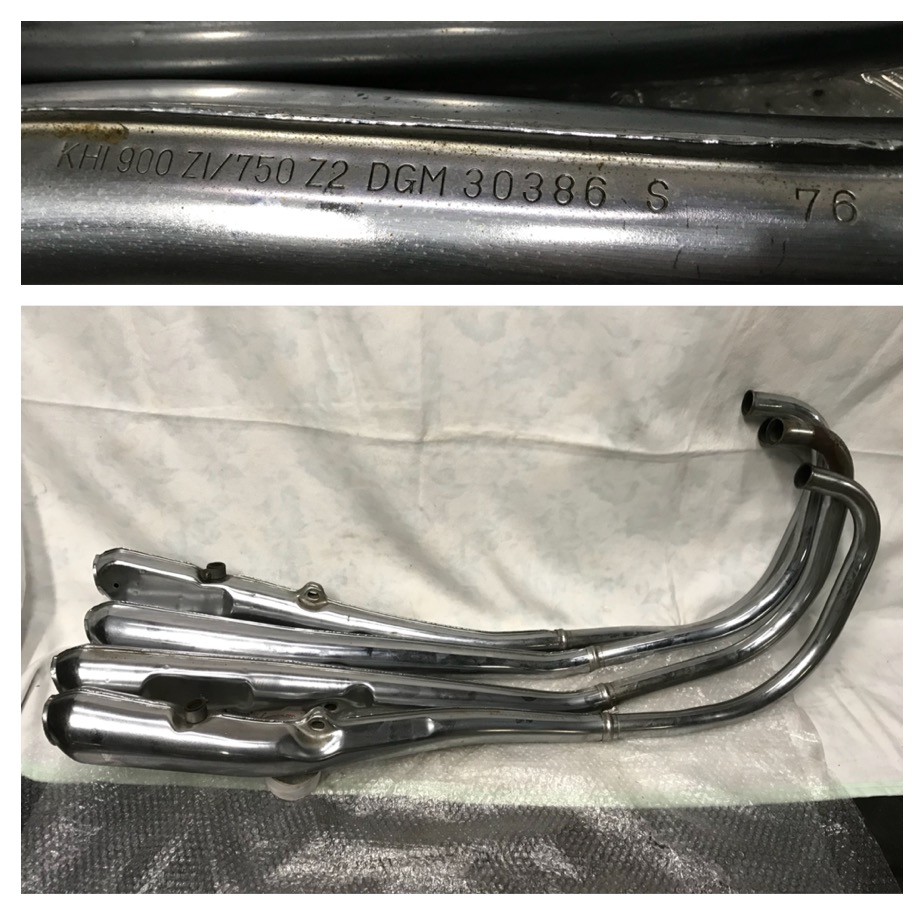カワサキ Z750D1純正マフラー 中古当時物「KH1 900 Z1/750 Z2 DGM30386