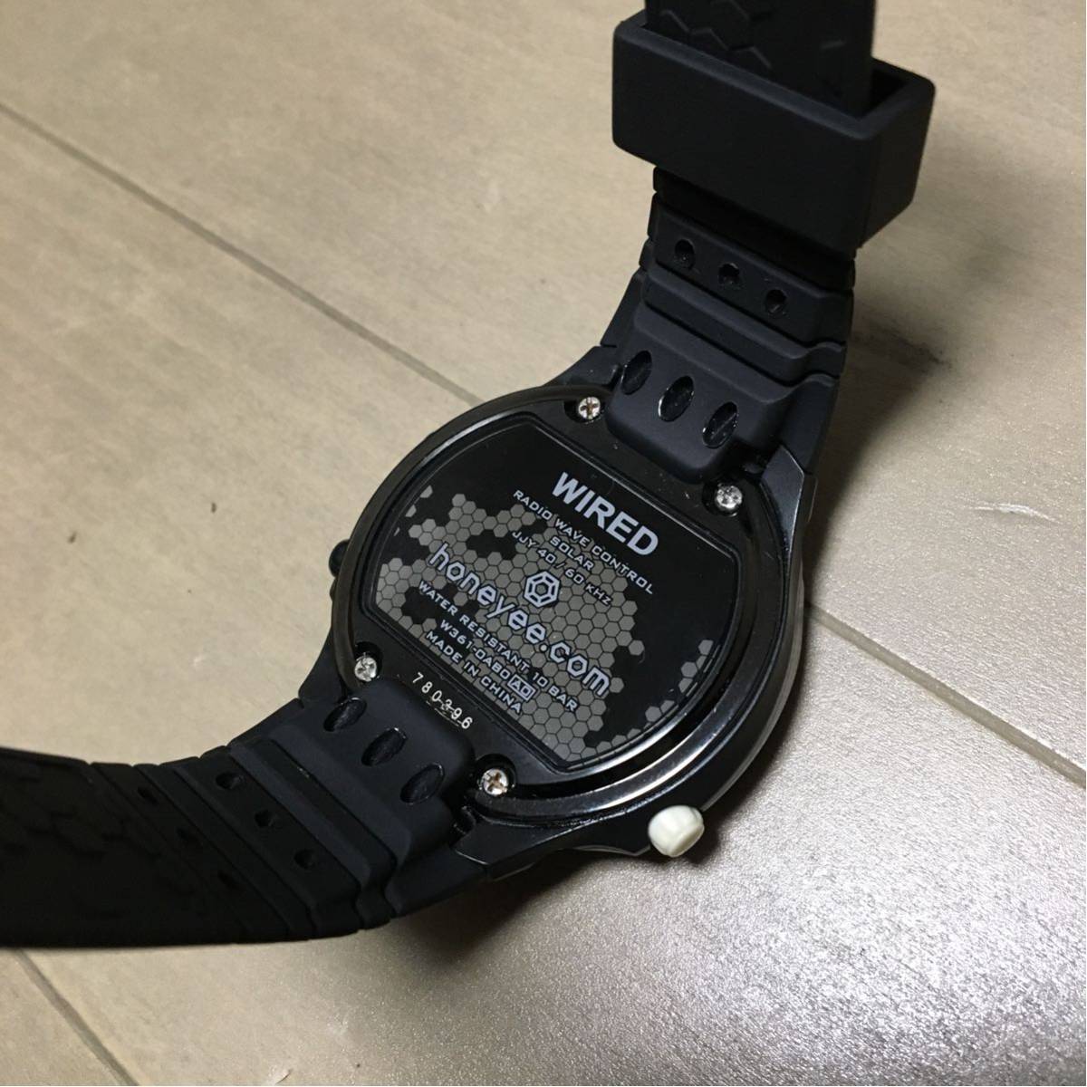 希少□WIRED h×honeyee.com□限定モデル□AGHH004 ハニカム 電波