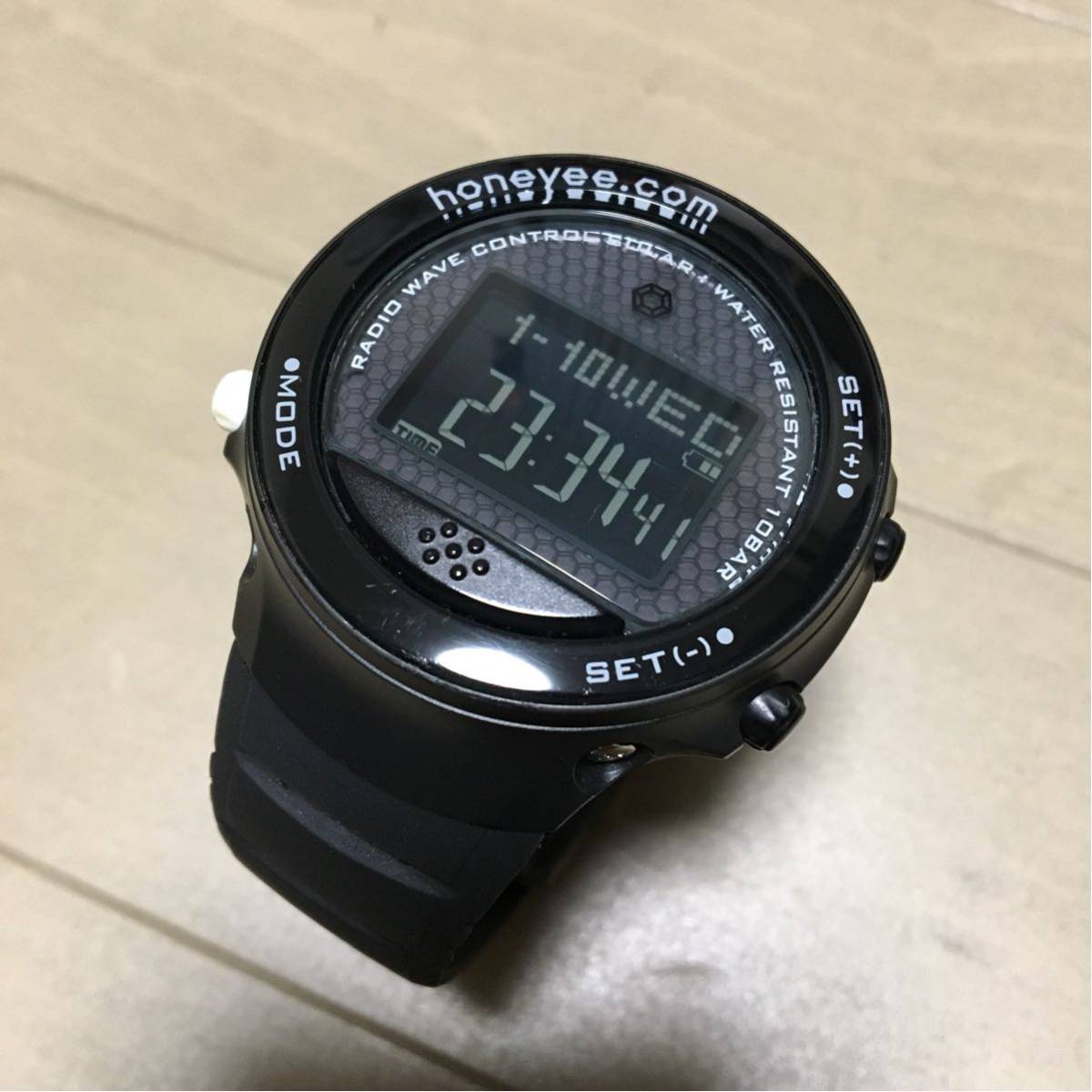 希少□WIRED h×honeyee.com□限定モデル□AGHH004 ハニカム 電波 