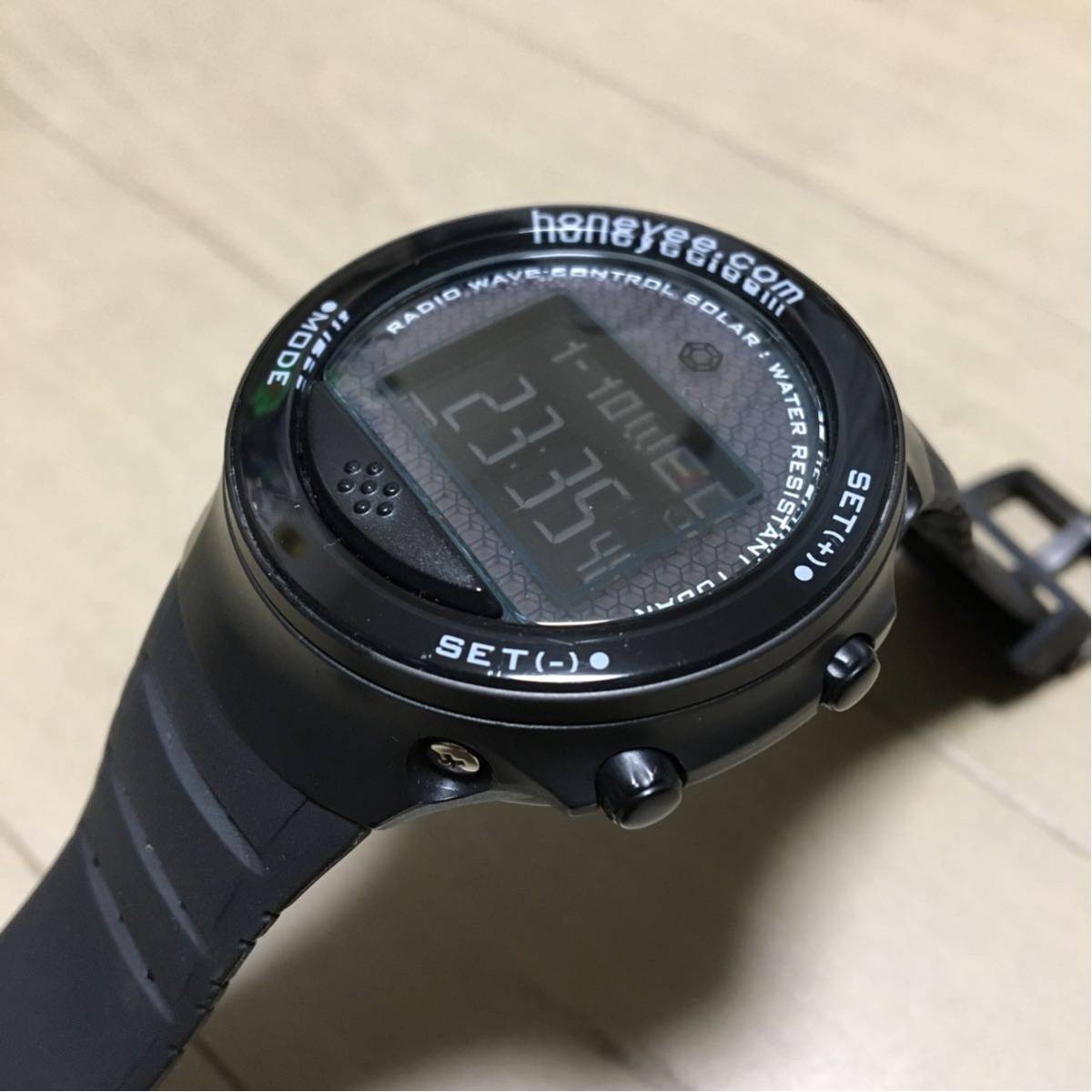 希少□WIRED h×honeyee.com□限定モデル□AGHH004 ハニカム 電波 