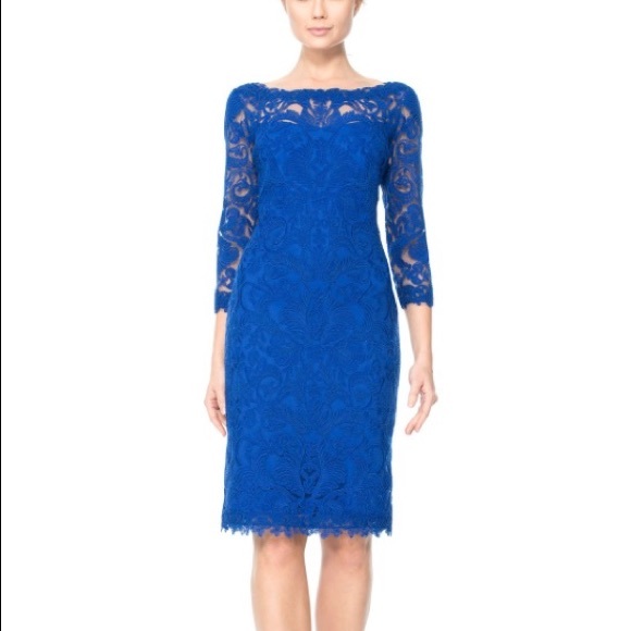 希少サイズ0 タダシショージ Tadashi Shoji ブルー ワンピース 総 