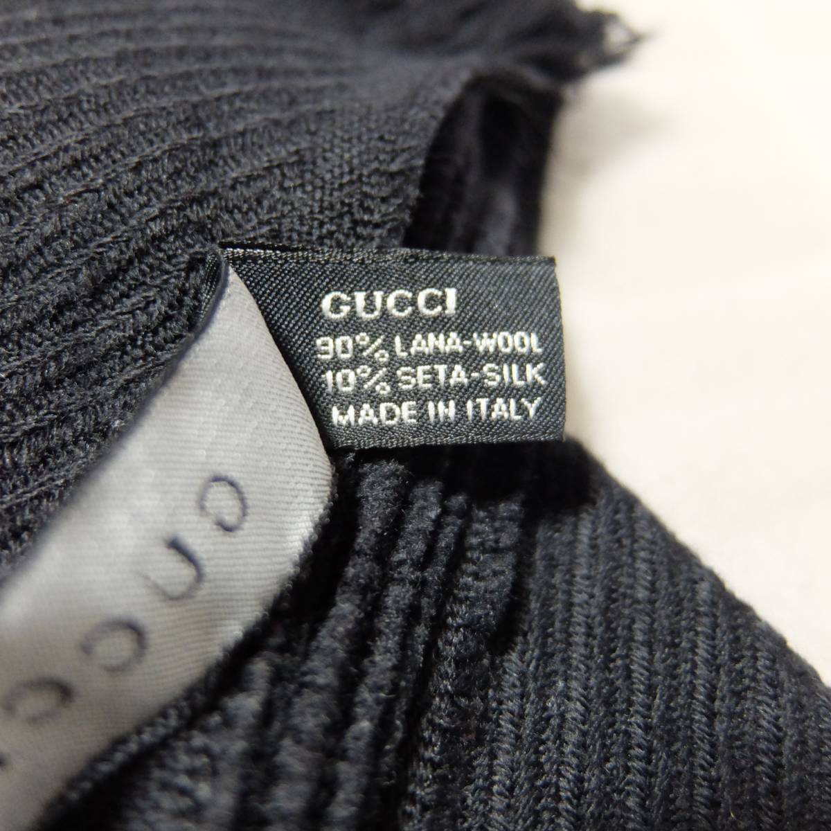 GUCCI◇高級シルク ウール◇GG ロゴ シェリーライン マフラー◇グッチ