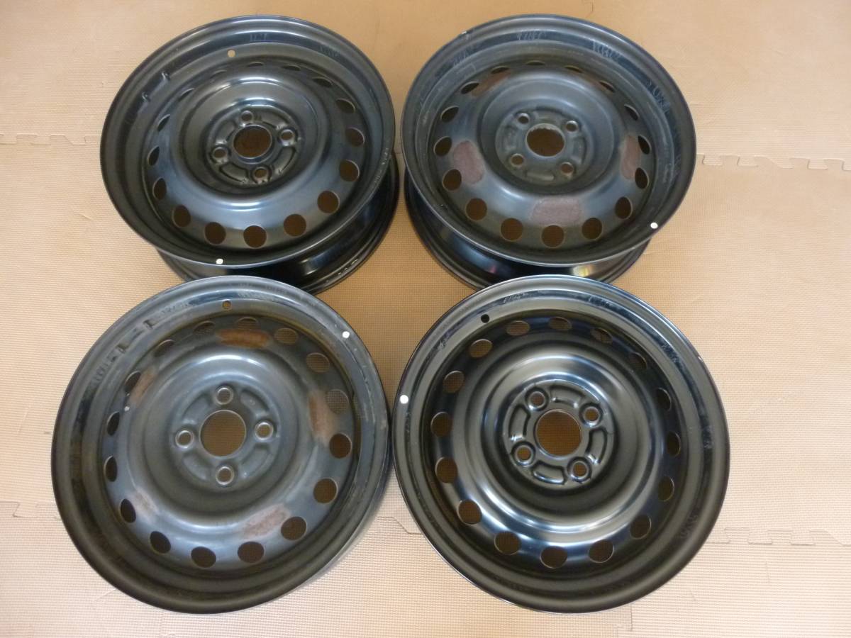 三菱 アイ 純正 i PCD100 MITSUBISHI 15×5J 鉄チン 4J 4穴 スチール 