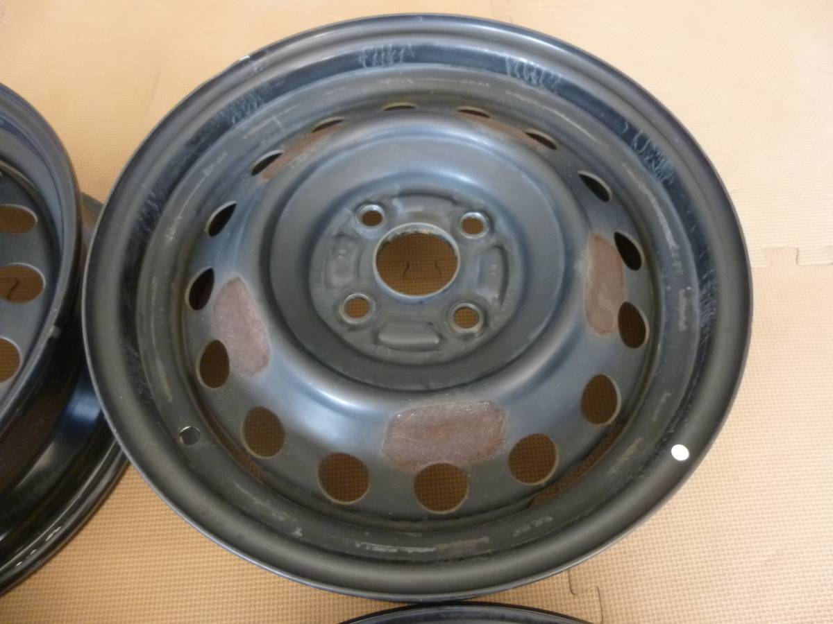 三菱 アイ 純正 i PCD100 MITSUBISHI 15×5J 鉄チン 4J 4穴 スチール 