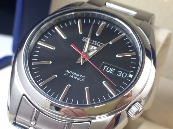 SEIKO 5 セイコーファイブ 新品 メンズ 腕時計 機械式 自動巻き レトロデザイン ビジネス ウォッチ ステン