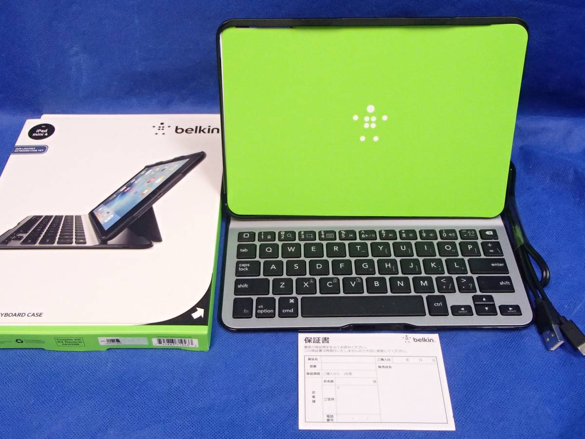 ■iPad mini 4対応 キーボードケース□スリム＆アルミ(ブラック)■美品！