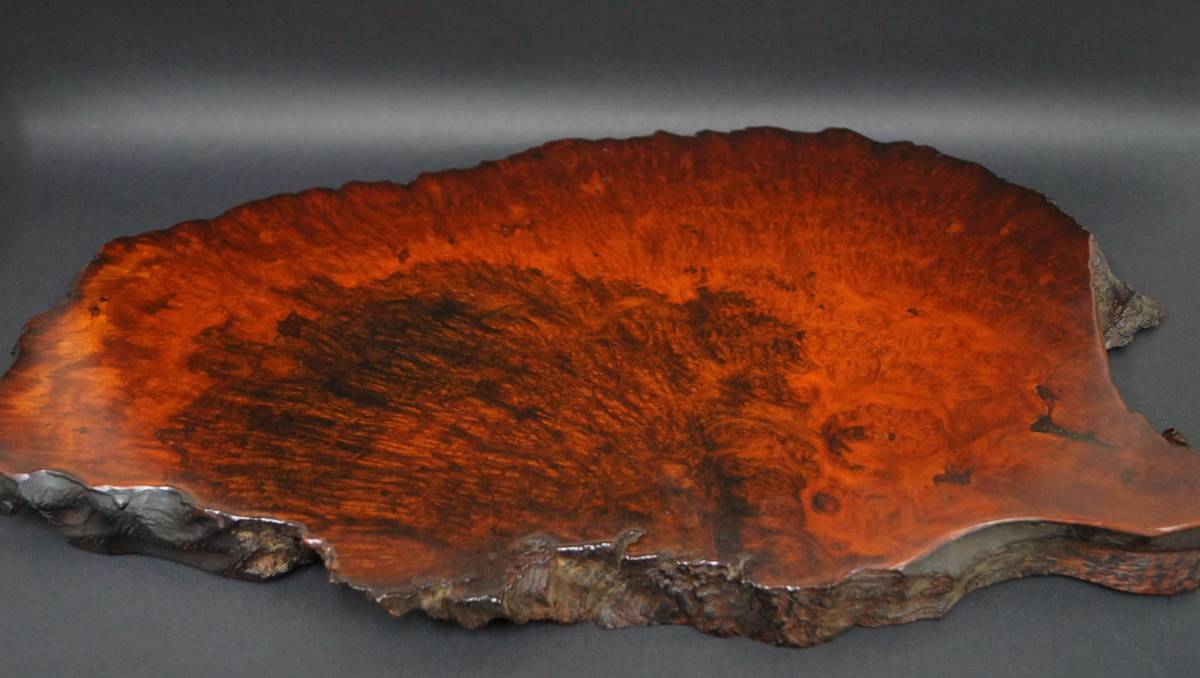 中古品☆花梨 一枚板 瘤 葡萄 杢 唐木敷板 花台 飾台 盆栽台 全長81cm 板厚2cm 花台 葡萄杢 玉杢 盆栽 閑寂堂旧家蔵出時代 敷板&frasl;花台&frasl;香炉台