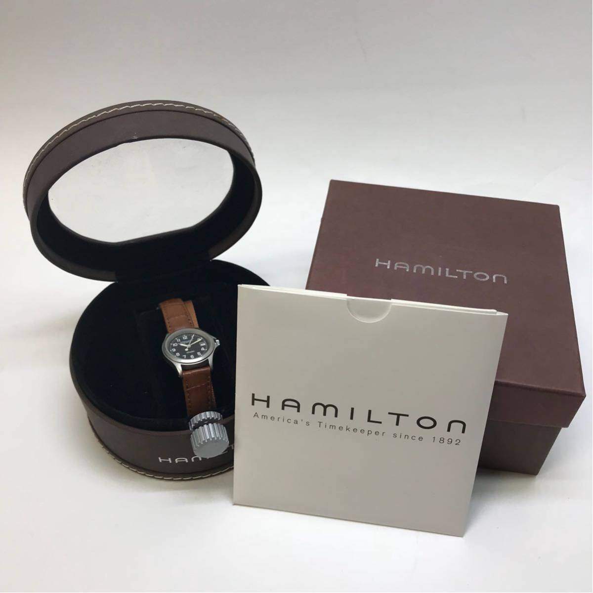 □ハミルトン HAMILTON 9771B カーキ Khaki レディース レザーベルト