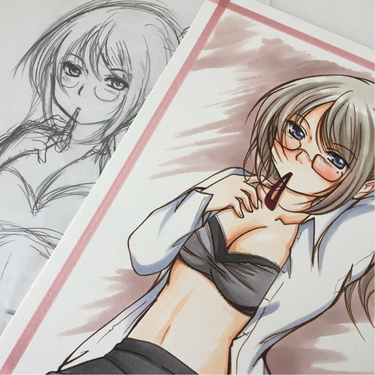 手描きオリジナルイラスト サイズ 女教師 手描きイラスト 売買されたオークション情報 Yahooの商品情報をアーカイブ公開 オークファン Aucfan Com