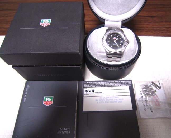 TAGHEUER タグホイヤー メンズ 2000 クォーツ 腕時計 WK1110-1 ブラック 箱付 稼働品