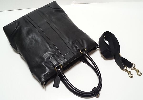 COACH/コーチ レザーショルダートート 2WAY ◇黒 71170