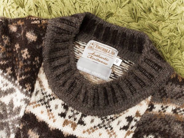 INVERALLAN インバーアラン 40 ニット セーター 茶系 ブラウン メンズ