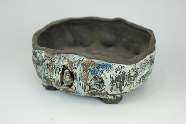 浅井茶山 品野茶山 龍翁庵 呉老賢人 肉筆画 真品 盆栽鉢 47*32cm 浅井茶山 品野茶山 龍翁庵 呉老賢人 肉筆画 真品 盆栽鉢 47*32cm