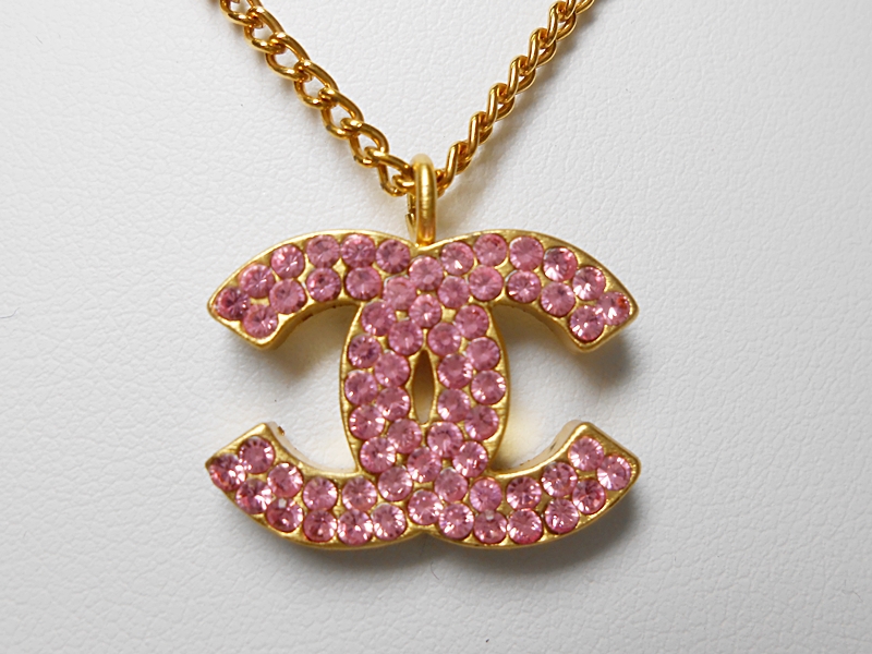 大阪大特価 シャネル 【CHANEL】 ココマーク CC ピンク ラインストーン 