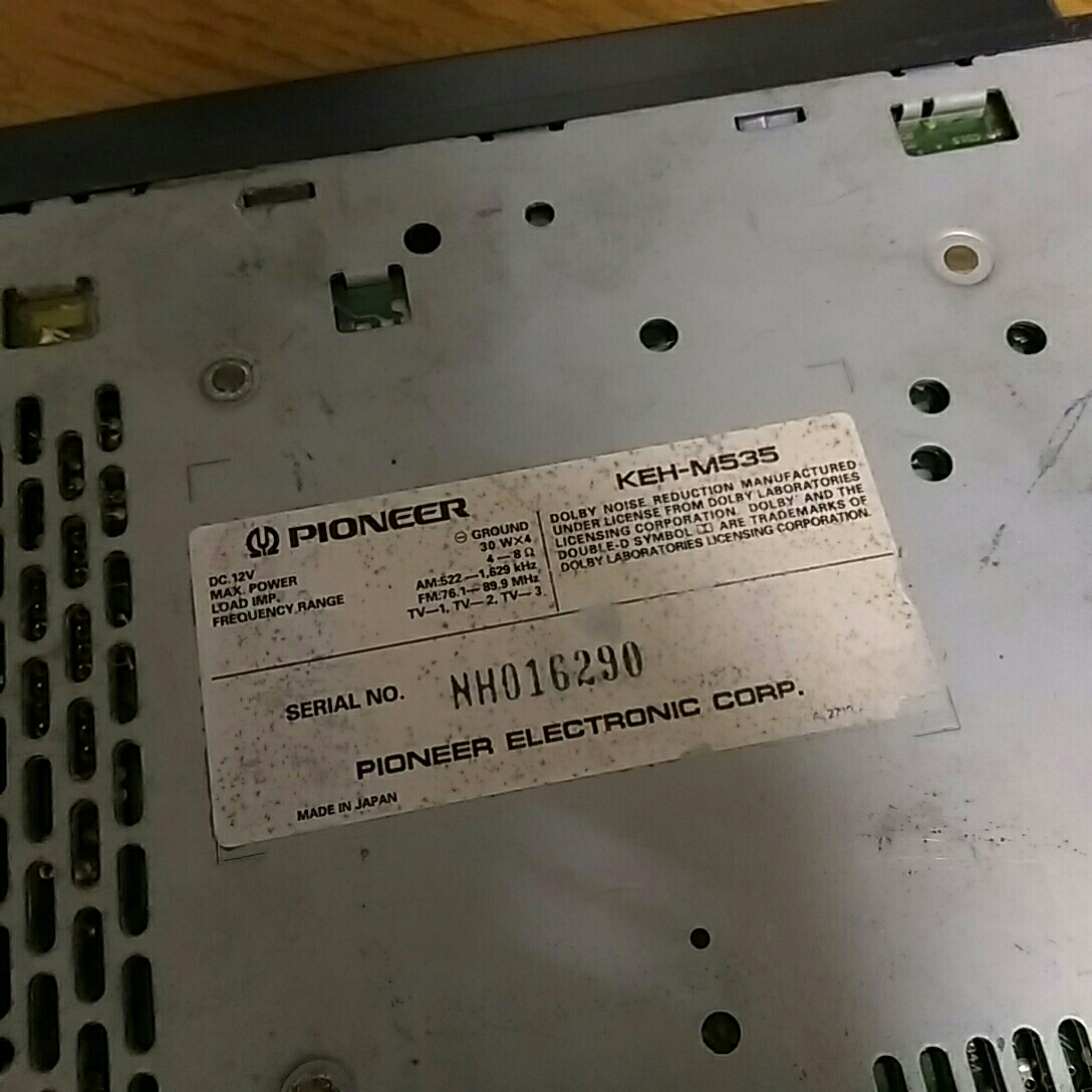 本物保証，定番 カロッツェリア KEH-M535 CDX-505EQ 旧型 CD カセット