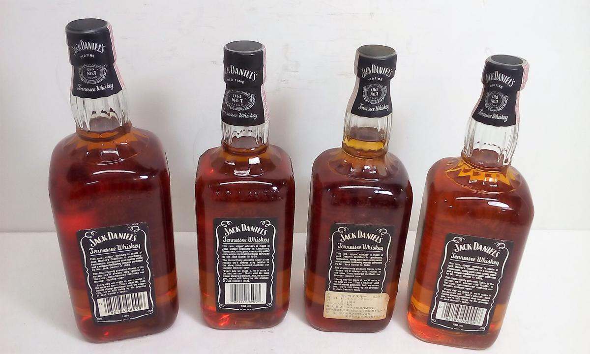 古酒☆ JACK DANIEL'S ジャックダニエル 4本セット OLD No.7 未開栓