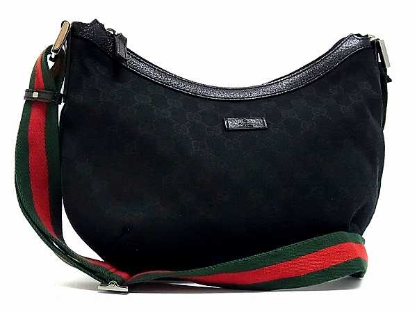 正規品，お得 1円 同様 GUCCI グッチ JOY シェリーライン GGキャンバス&times;レザー ショルダーバッグ ブラック&times;グリーン&times;レッド I588Y(その他)｜売買されたオークション情報、yahooの商品情報をアーカ かばん、バッグ