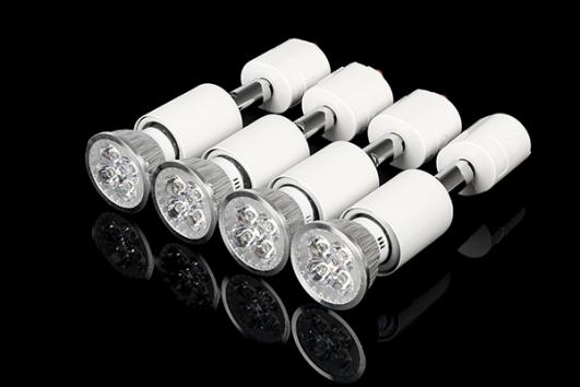 4個セット■電球色⇒LEDスポットライトE26-4wダクトレール照明白