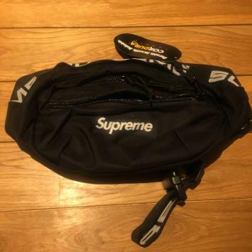 即決 送料込み supreme 18ss waist bag ウェストバッグ ポーチ バッグ 黒