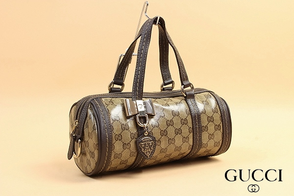 ○GUCCI/グッチ 181485 クリスタル GG リボン ミニボストン ハンド 